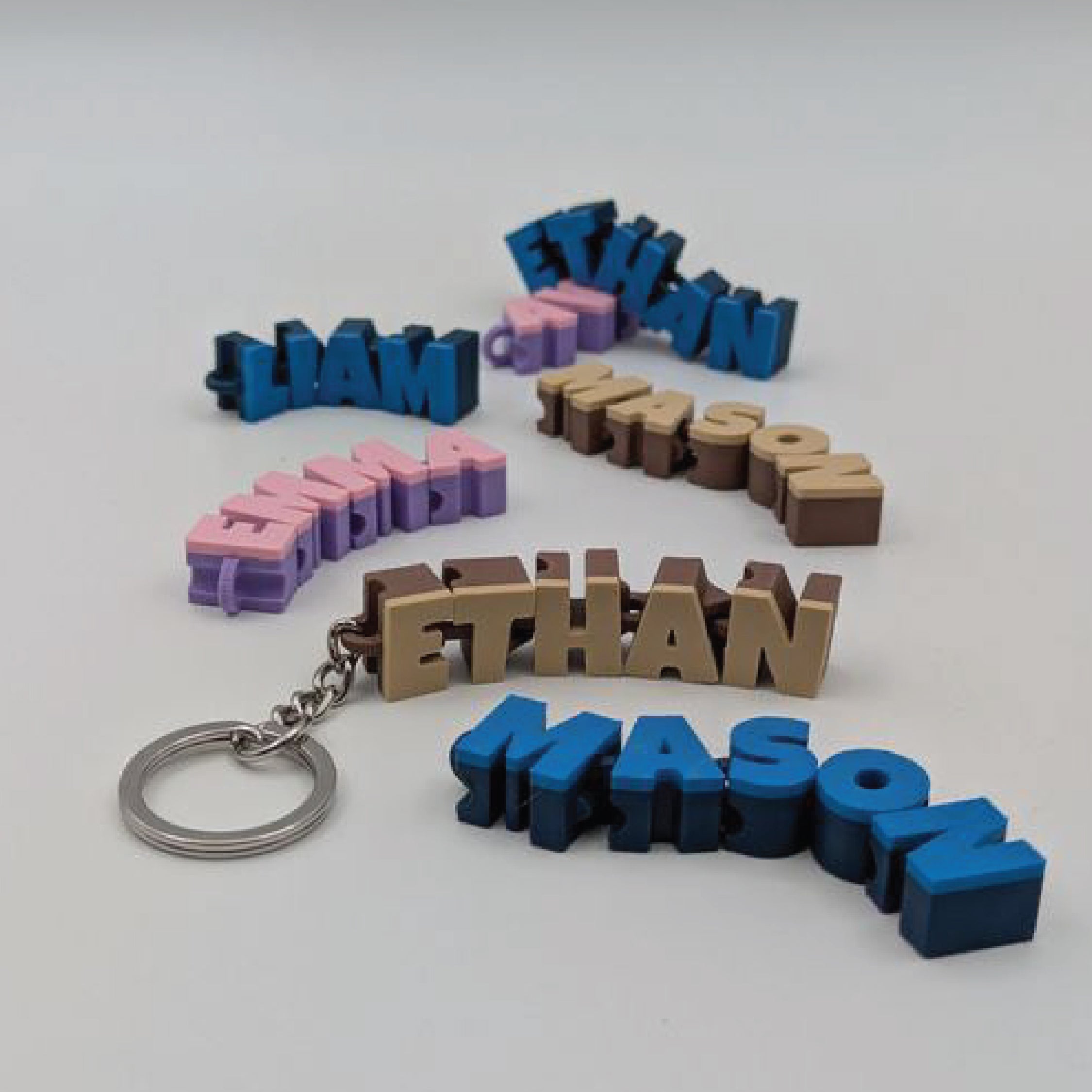 Articulated Name Keychain