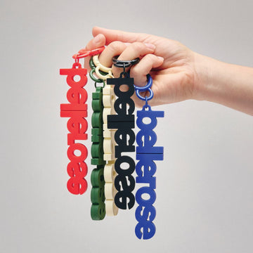Bold Type Name Keychain