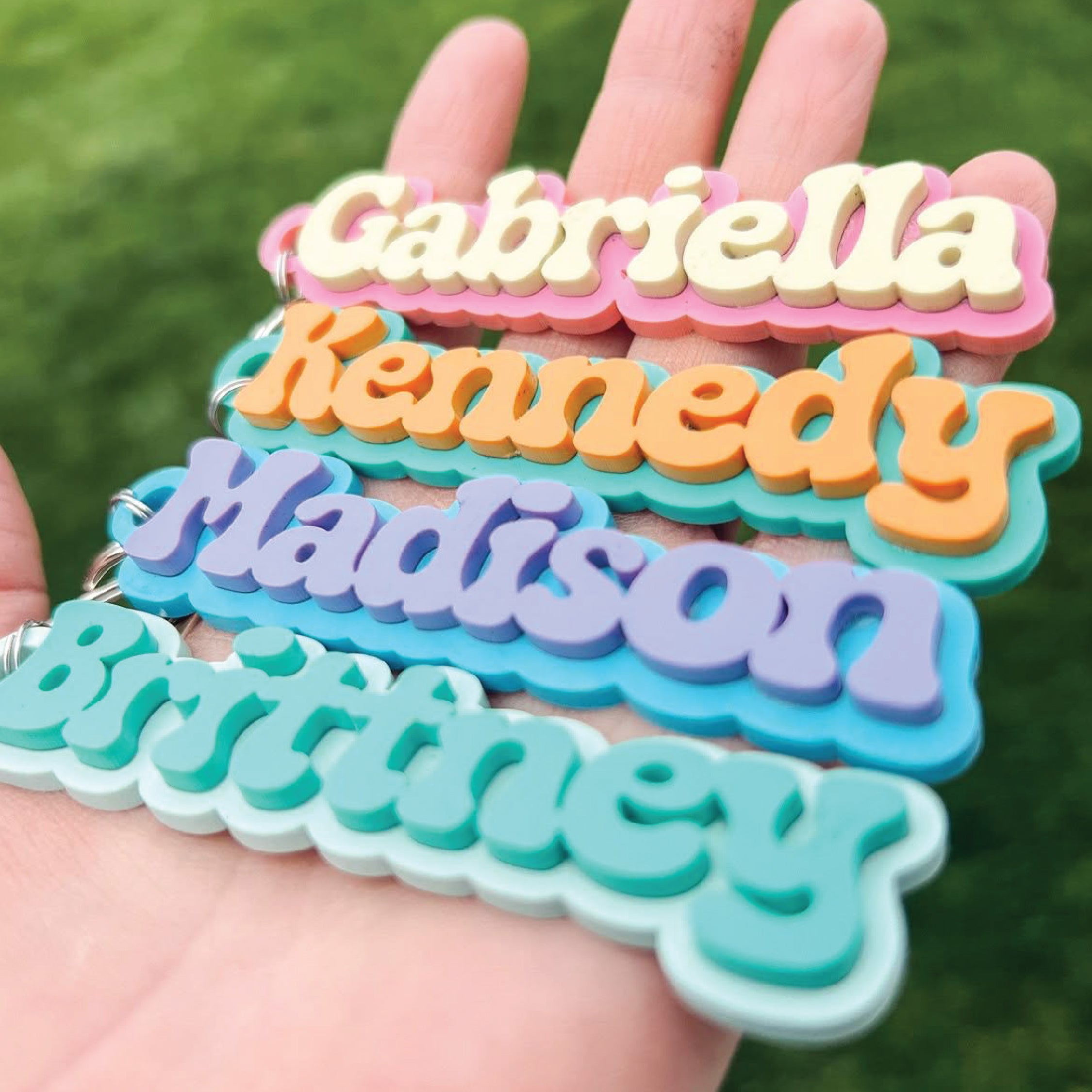 Cloud Name Keychain