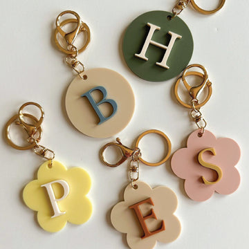 Flora initial Keychain