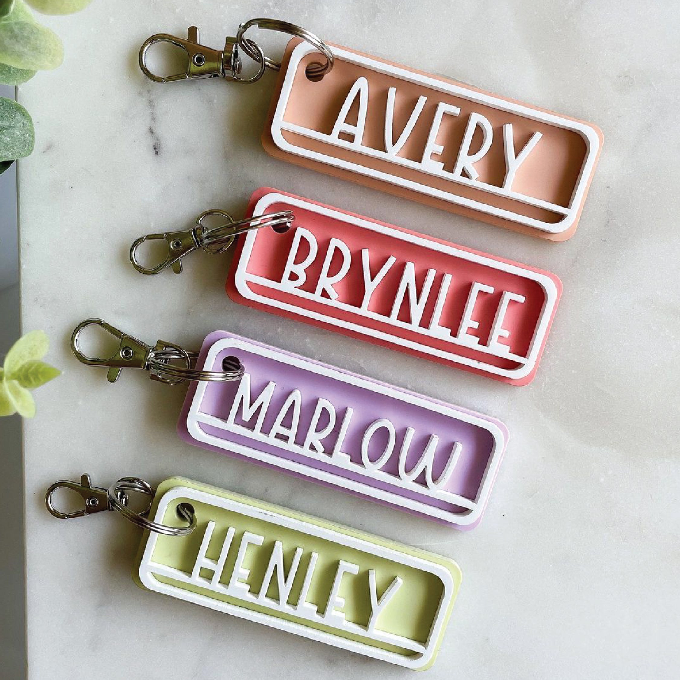Frame Name Keychain